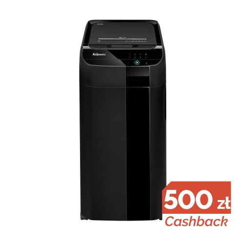 Niszczarka Fellowes AUTOMAX 350C ścinki 4x38mm P-4 # 3 lata gwarancji + olej Fellowes 355ml # Promocja CashBack 500zł - zwrot od Fellowes www.asan.com.pl