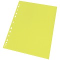 Koszulki na dokumenty Esselte - format A4 / 55mic / opk 10szt, krystaliczne - żółty  www.asan.com.pl