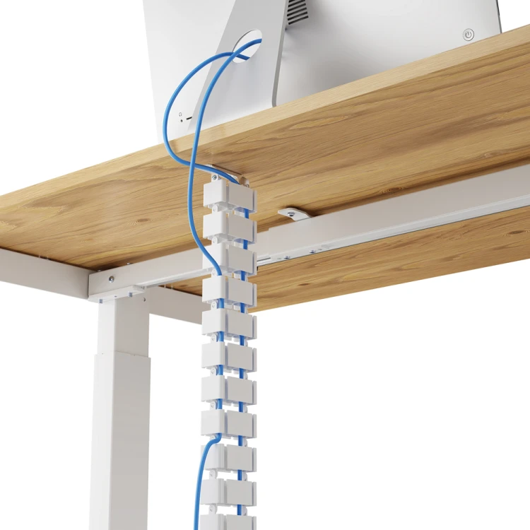 Organizator kabli, osłona kabli Fellowes CableSpine ze zintegrowanym magnesem do biurek z regulacją wysokości - BIAŁY  www.asan.com.pl