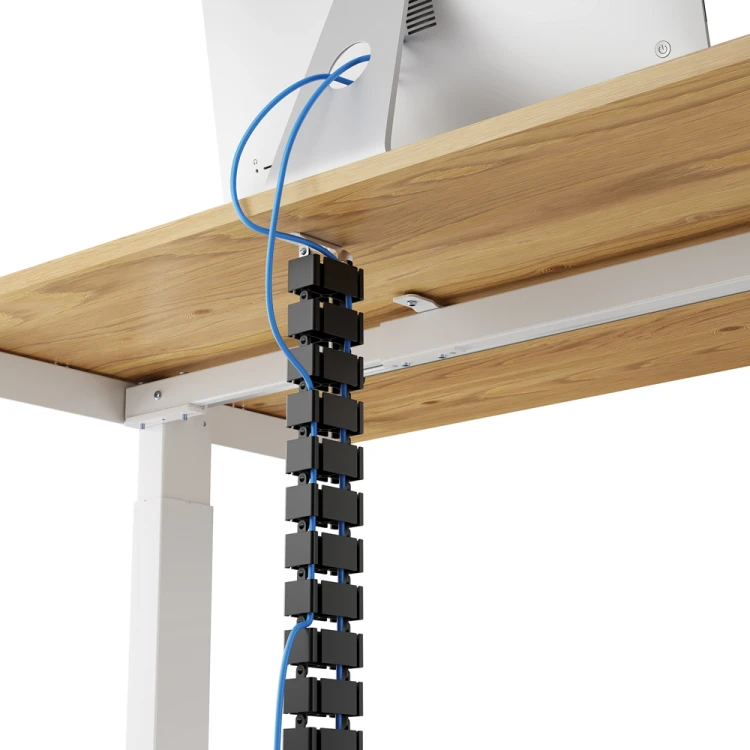 Organizator kabli, osłona kabli Fellowes CableSpine ze zintegrowanym magnesem do biurek z regulacją wysokości - CZARNY  www.asan.com.pl
