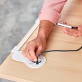 Gniazdo zasilające Power Spot Typ E biały - Fellowes  www.asan.com.pl