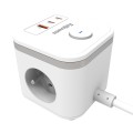 Kostka zasilająca Power Cube Typ E biały Fellowes www.asan.com.pl