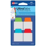Zakładki indeksujące Avery 74760 Ultra Tabs 25,4 x 38,1 mm, 40 szt. - pomarańczowy, czerwony, zielony, niebieski