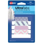 Zakładki indeksujące  Avery 74897 - Ultra Tabs 63,5 x 25,4 mm, 24 szt. - niebieski, zielony, różowy, liliowy