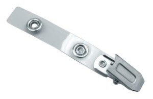 Klips CT 210 CT210 metalowa żabka z paskiem do identyfikatorów  / opk 100szt