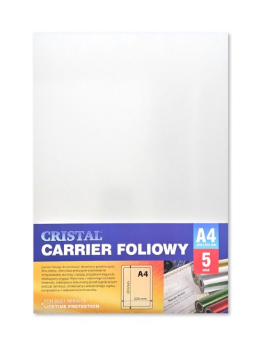 Foliowy carrier do laminatorów format A4 - ARGO www.asan.com.pl