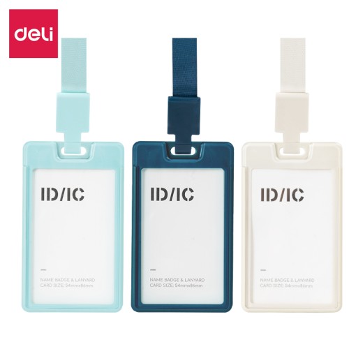 Identyfikator HOLDER Deli EF407 Linfini pionowy + smycz - 1 sztuka www.asan.com.pl