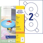 Naklejki na płyty CD Avery L6043-25 / Ø 117 mm, 25 arkuszy - biały