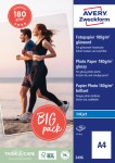 Papier fotograficzny Everyday A4 do drukarki, Avery 2496 / 210 x 297 mm, 180 g, 100 arkuszy, błyszczący - biały
