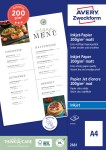 Papier fotograficzny Business A4 do drukarki, Avery 2681 / 210 x 297 mm, 200 g, 50 arkuszy, matowy dwustronnie powlekany - biały
