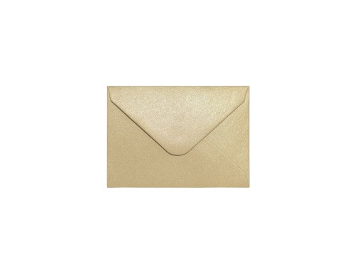 Koperta / koperty ozdobne 70x100mm - PEARL ZŁOTY opk 10szt 150g m2  www.asan.com.pl