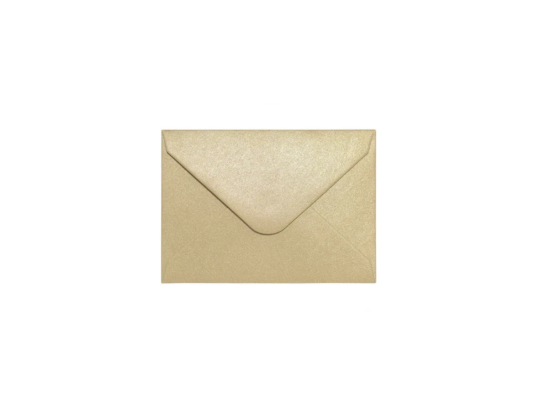 Koperta / koperty ozdobne 70x100mm - PEARL ZŁOTY opk 10szt 150g m2  www.asan.com.pl