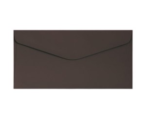 Koperta / koperty ozdobne DL GŁADKI BRĄZOWY opk 10szt 120g/m2