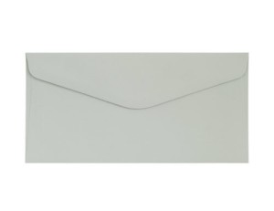 Koperta / koperty ozdobne DL GŁADKI JASNOSZARY satynowany opk 10szt 130g/m2