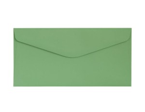 Koperta / koperty ozdobne DL GŁADKI ZIELONY satynowany opk 10szt 130g/m2