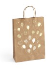Torebki ozdobne prezentowe Kraft złote balony L 33x10x24 - 5szt./op.