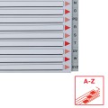 Przekładki alfabetyczne na dokumenty Esselte - zadrukowane alfabetycznie indeksy (A-Z) format A4 - szary_www.asan.com.pl