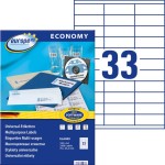 Etykiety uniwersalne Avery Zweckform Economy ELA009 - 70x25,4 mm A4, 100 arkuszy - białe