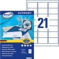 Etykiety uniwersalne Avery Zweckform Economy ELA040 - 63,5x38,1 mm A4, 100 arkuszy - białe_www.asan.com.pl