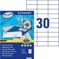 Etykiety uniwersalne Avery Zweckform Economy ELA047 - 70x29,7 mm A4, 100 arkuszy - białe_www.asan.com.pl