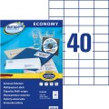 Etykiety uniwersalne Avery Zweckform Economy ELA049 - 52,5x29,7 mm A4, 100 arkuszy - białe_www.asan.com.pl