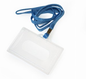 Identyfikator Holder z taśmą NIEBIESKĄ / opk 50szt