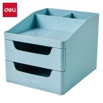 Organizer/Pojemnik na biurko - szufladki Deli EZ421-BL, Urbanroot, niebieski - opakowanie 1 sztuka