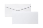 Baza do zaproszeń , kartek, karnetów 100x205mm + koperta DL, Gładki Biały - opakowanie 5 sztuk