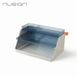 Trzypoziomowy organizer na biurko Deli Nusign ENS136-G, szerokość 31,5 cm, szary- opakowanie 1 sztuka