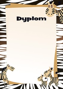 Dyplom MADAGASKAR - opk 25 szt A4 - 170g/m2 dyplomy dla dzieci