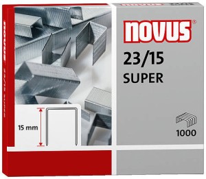Zszywki Novus 23/15 SUPER x1000 do zszywaczy heavy duty
