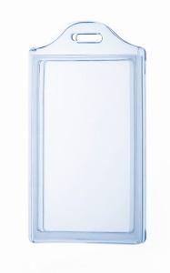 Identyfikator Holder na dwie karty 2K-V blue pionowy / opk 50szt