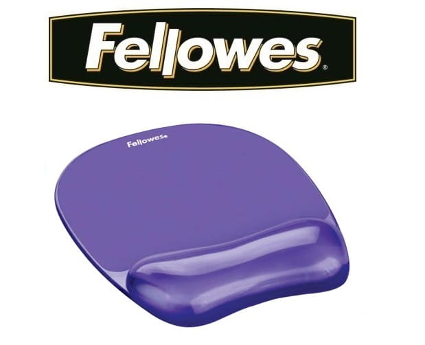 Podkładka żelowa pod mysz i nadgarstek Fellowes CRYSTAL FIOLETOWA www.asan.com.pl