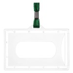 Identyfikator Holder z taśmą ZIELONĄ - 1 sztuka