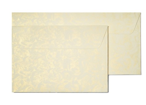 Koperta / koperty ozdobne kwadrat 158x158mm KW158 - Róże krem - opk 10szt/120g www.asan.com.pl