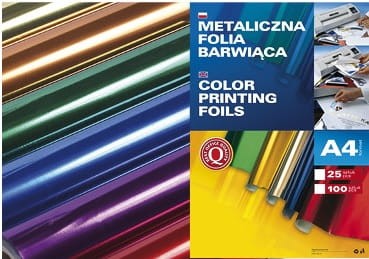 METALICZNA FOLIA - KALKA BARWIĄCA A4 Argo opk 25szt NIEBIESKA www.asan.com.pl